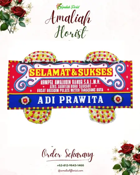 Papan Bunga Ucapan Selamat Padamukti